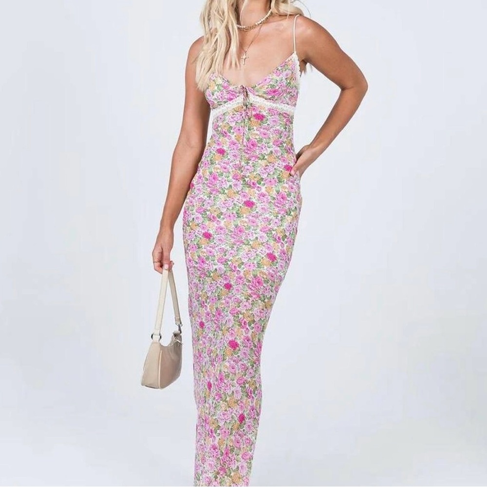 Floral Pink Maxi Dress